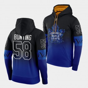 Michael Bunting Toronto Maple Leafs Flipside Black Blue 2022 Alternate Hoodie