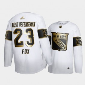 New York Rangers Adam Fox #23 Norris Trophy 2021 Best Defenseman White Jersey