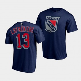 Alexis Lafreniere #13 New York Rangers Secondary Logo Special Edition Navy T-Shirt