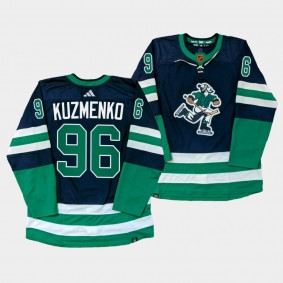 Vancouver Canucks 2022-23 Reverse Retro Andrei Kuzmenko #96 Navy Jersey PrimeGreen