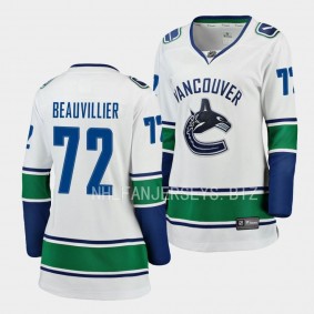 Vancouver Canucks Anthony Beauvillier Away Breakaway Player Women White Jersey