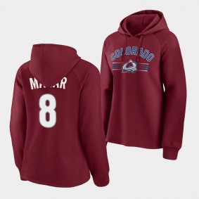 Women Cale Makar Colorado Avalanche #8 Perfect Play Burgundy Hoodie Pullover