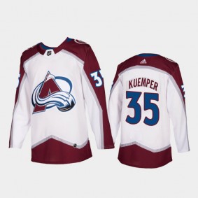 Colorado Avalanche Darcy Kuemper #35 Road White Authentic Jersey
