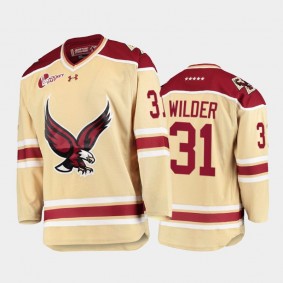 Henry Wilder #31 Boston College Eagles College Hockey Beige Jersey