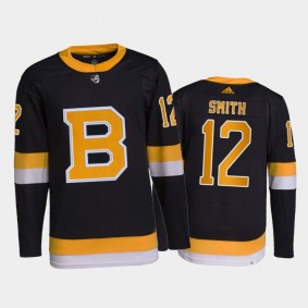 2021-22 Boston Bruins Craig Smith Primegreen Authentic Jersey Black Home Uniform