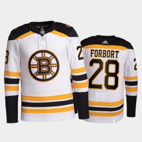 2021-22 Boston Bruins Derek Forbort Pro Authentic Jersey White Away Uniform