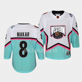 Colorado Avalanche #8 Cale Makar 2023 NHL All-Star Western Conference Premier White Youth Jersey