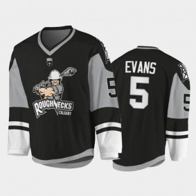 Calgary Roughnecks #5 Shawn Evans NLL Sublimated Replica Jersey Black