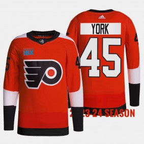 Philadelphia Flyers 2023-24 Home Cameron York #45 Burnt Orange Jersey Primegreen