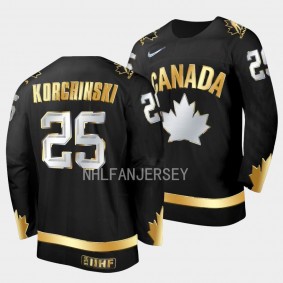 Canada 20X IIHF World Junior Gold Kevin Korchinski #25 Jersey Black Golden Authentic