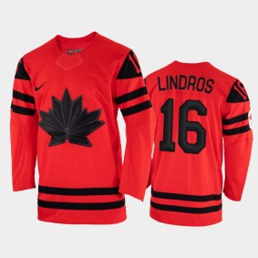Eric Lindros Canada Hockey Red Gold Winner Jersey 2002 Winter Olympic