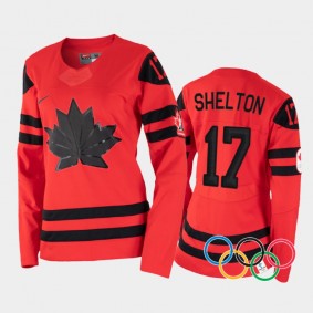 Ella Shelton Canada Women's Hockey 2022 Winter Olympics Red Jersey Women