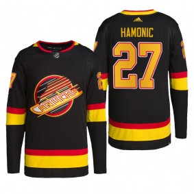 Travis Hamonic Vancouver Canucks Retro Jersey 2022 Black #27 Primegreen Authentic Pro Uniform