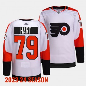 Carter Hart Philadelphia Flyers 2023-24 Away White #79 Primegreen Authentic Pro Jersey Men's