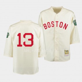Boston Bruins 2023 Winter Classic Charlie Coyle Cream #13 Throwback Baseball Jersey