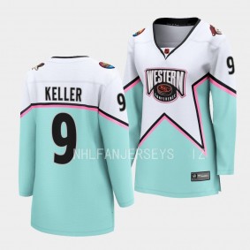Clayton Keller Arizona Coyotes 2023 NHL All-Star Women Western Conference 9 Jersey Breakaway Player