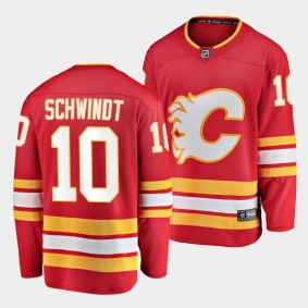 Cole Schwindt Calgary Flames 2022 Home Red Breakaway Player Jersey Men