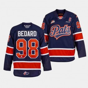 Connor Bedard Regina Pats 2023 NHL Draft Blue Jersey #98 WHL