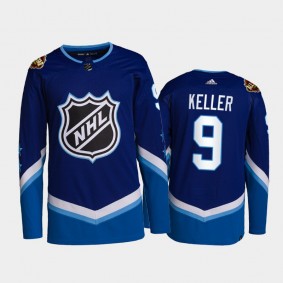 Arizona Coyotes Clayton Keller #9 2022 NHL All-Star Jersey Blue Western