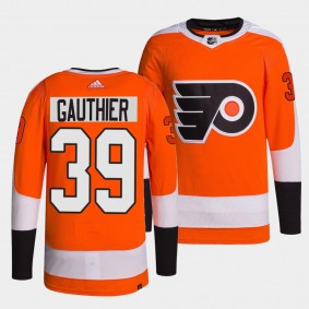 Philadelphia Flyers Primegreen Authentic Cutter Gauthier #39 Orange Jersey Home