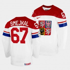 Jiri Smejkal 2022 IIHF World Championship Czech Republic Hockey #67 White Jersey Home