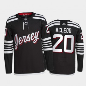 2021-22 New Jersey Devils Michael McLeod Alternate Jersey Black Primegreen Authentic Pro Uniform