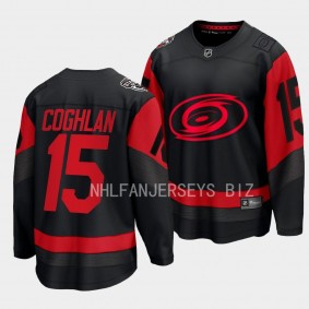 2023 NHL Stadium Series Dylan Coghlan Jersey Carolina Hurricanes Black #15 Breakaway Player Men'