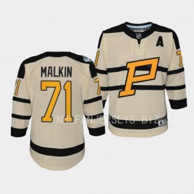 Pittsburgh Penguins Evgeni Malkin 2023 Winter Classic Cream #71 Youth Jersey