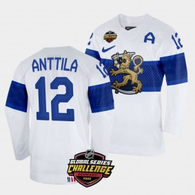 Marko Anttila 2022 NHL Global Series Finland #12 White Home Jersey Men