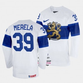 Waltteri Merela 2023 IIHF World Championship Finland #39 White Home Jersey Men