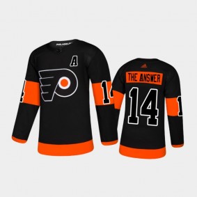 Philadelphia Flyers Sean Couturier #14 Nickname Black Alternate Authentic The Answer Jersey