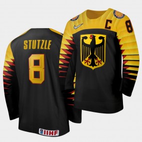 Tim Stutzle Germany 2021 IIHF World Junior Championship Jersey Away Black