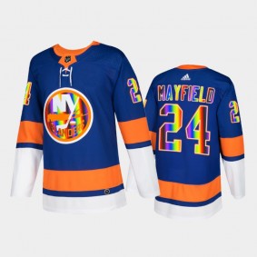 Scott Mayfield New York Islanders Pride Night 2022 Jersey Royal #24 HockeyIsForEveryone