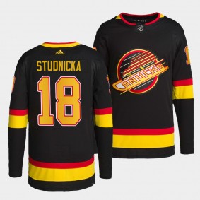 Flying Skate Jack Studnicka Canucks Black Authentic Pro Jersey