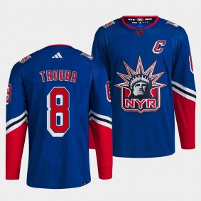 Jacob Trouba New York Rangers 2022 Reverse Retro 2.0 Blue #8 Authentic Primegreen Jersey Men's