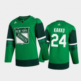 New York Rangers Kaapo Kakko #24 2020 St. Patrick's Day Authentic Player Jersey Green