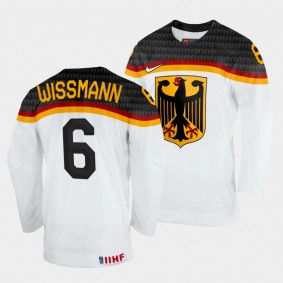 Germany 2022 IIHF World Championship Kai Wissmann #6 White Jersey Home