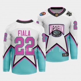 2023 NHL All-Star Kevin Fiala Jersey Los Angeles Kings White #22 Western Conference Men'