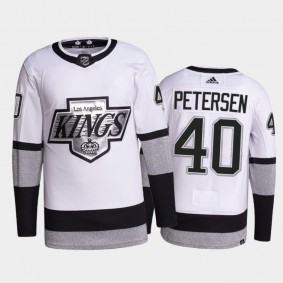Cal Petersen Los Angeles Kings Primegreen Authentic Pro Jersey 2021-22 White #40 Alternate Uniform