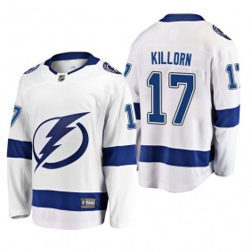 Men's Tampa Bay Lightning Alex Killorn #17 Away White Breakaway Player Cheap Jersey