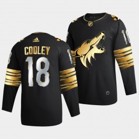 Arizona Coyotes Logan Cooley Golden Edition #18 Black Jersey Authentic