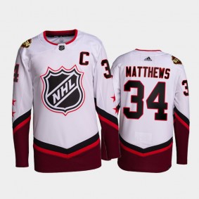 Auston Matthews Toronto Maple Leafs 2022 NHL All-Star Jersey White #34 Authentic Primegreen Uniform