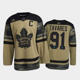 John Tavares Toronto Maple Leafs Canadian Armed Force Jersey Camo #91 2021 CAF Night