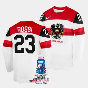 Australia 2023 IIHF World Championship Marco Rossi #23 White Jersey Home