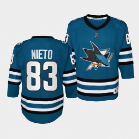 Matt Nieto San Jose Sharks Youth Jersey 2022-23 Home Teal Replica Jersey