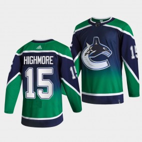 Matthew Highmore #15 Canucks 2021 Reverse Retro Green Jersey