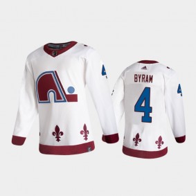 Men's Colorado Avalanche Bowen Byram #4 Reverse Retro 2020-21 White Authentic Jersey