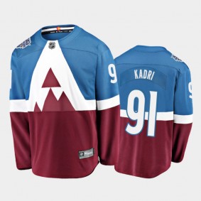 Avalanche Nazem Kadri #91 2020 Stadium Series Breakaway Player Blue Burgundy Jersey