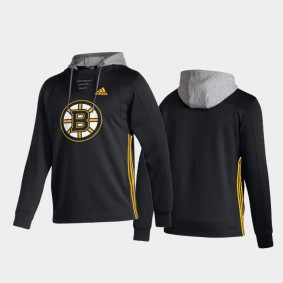 Men Boston Bruins Skate Pockets Black Hoodie