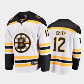 Men's Boston Bruins Craig Smith #12 Away White 2020-21 Breakaway Player Jersey
